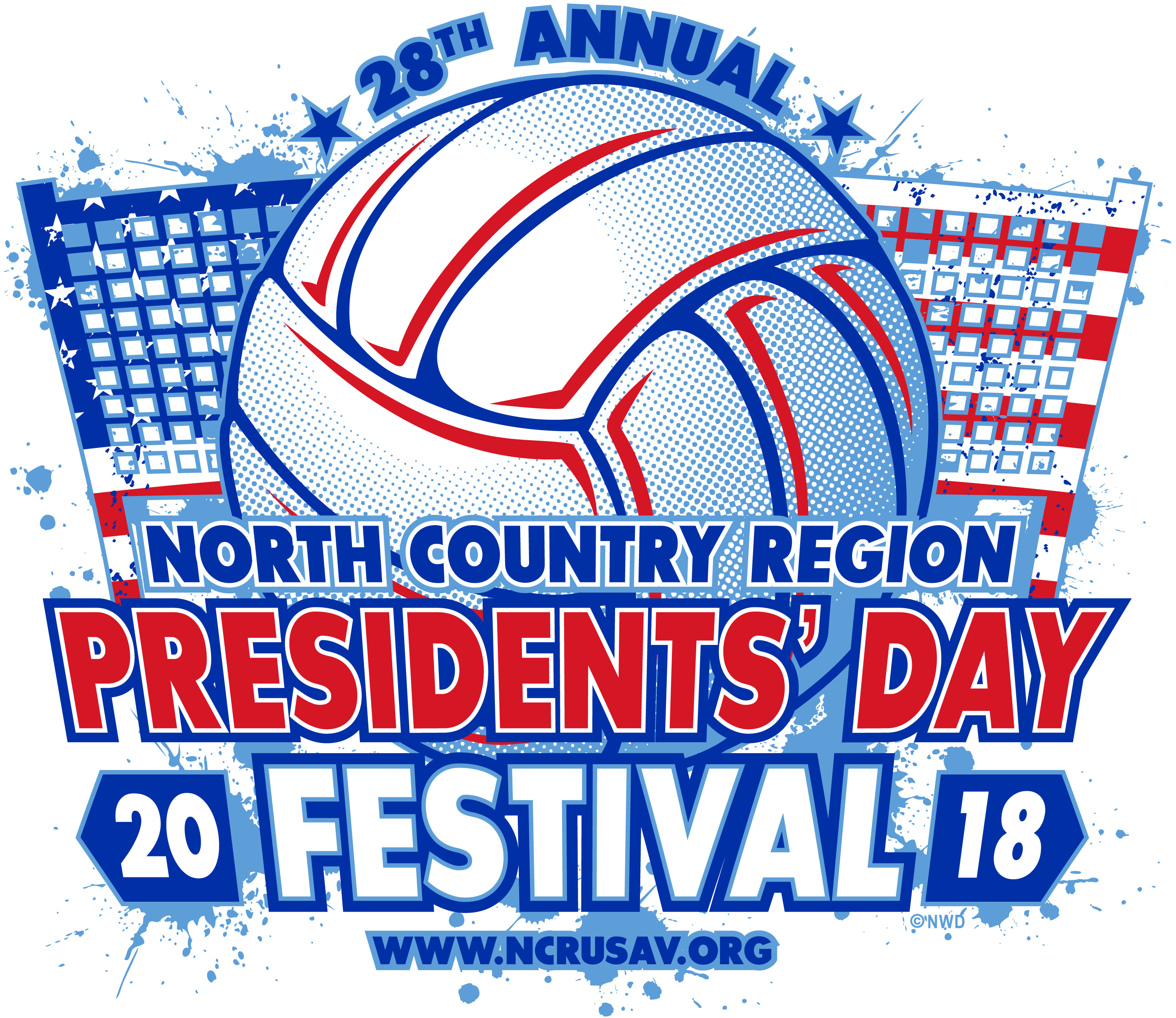 3348x2898 Jr Girls Presidents' Day Festival North Country Region Volleyball