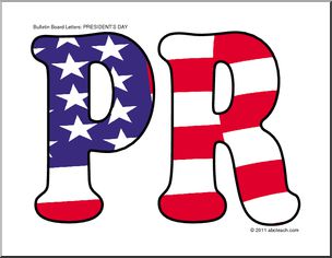 304x236 Bulletin Board President's Day Letters (Primaryelementary