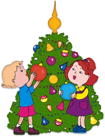 350x454 Christmas Clipart Of A Star On Top Of A Christmas Tree Decorated