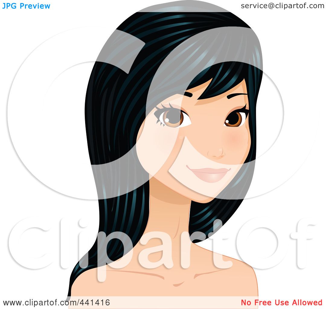 1080x1024 Royalty Free (Rf) Clip Art Illustration Of A Pretty Young Woman
