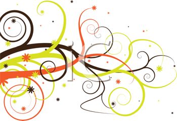 350x239 Pretty Brown Yellow And Orange Swirl Design