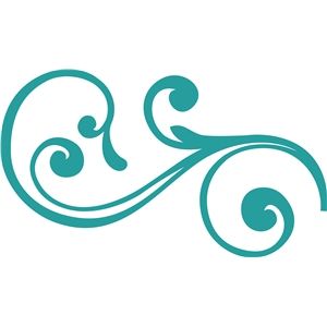 300x300 Swirl Clipart Teal