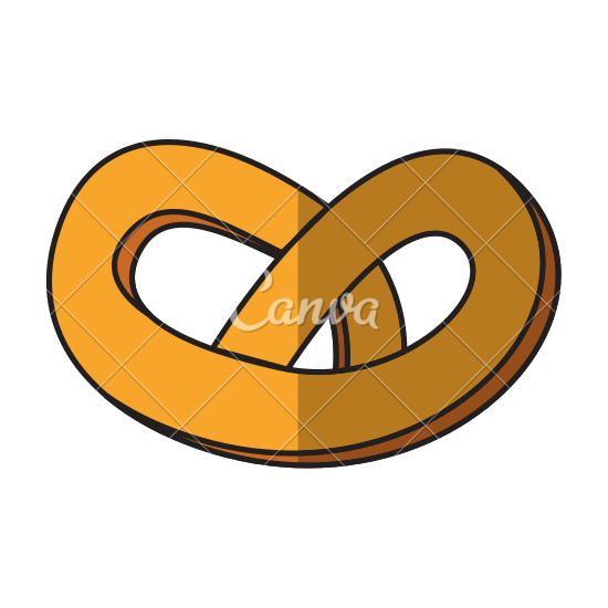 550x550 Isolated Pretzel Illustration
