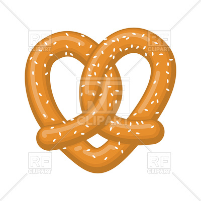 400x400 Pretzel Heart Royalty Free Vector Clip Art Image