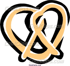 300x283 Pretzel Vector Clip Art