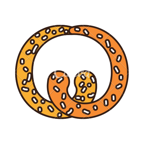 550x550 Isolated Pretzel Illustration
