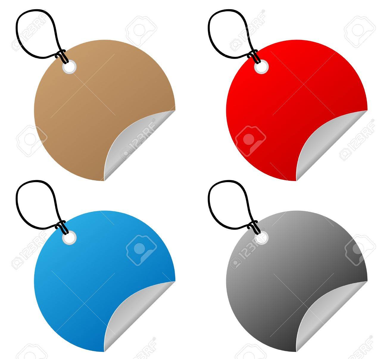 1300x1206 Blank Red Price Tag Label With A Hanging String Tied To The Paper