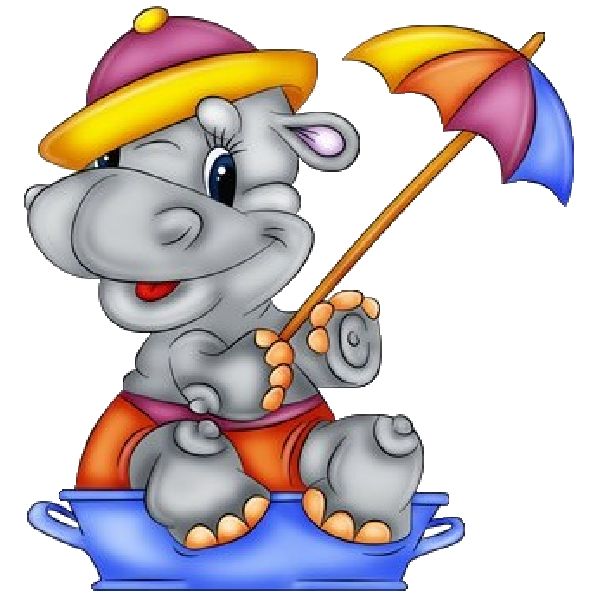 600x600 Hippopotamus Cartoon Clip Art Images Are On A Transparent