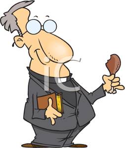 253x300 Priest Eating A Drumstick