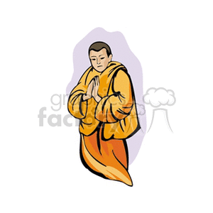 300x300 Royalty Free Priest Praying 164514 Vector Clip Art Image
