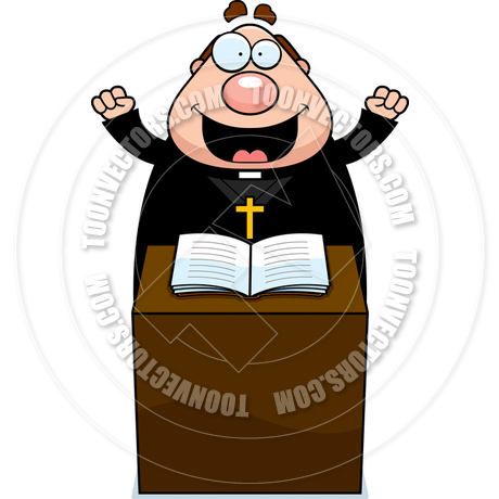 460x460 Cartoon Priest Sermon By Cory Thoman Toon Vectors Eps