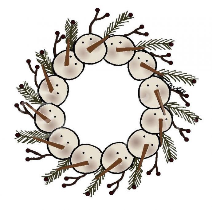 690x684 Primitive Clip Art For Christmas Fun For Christmas