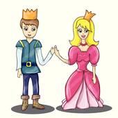 170x170 Clip Art Of Beautiful Prince And Princess K8292916