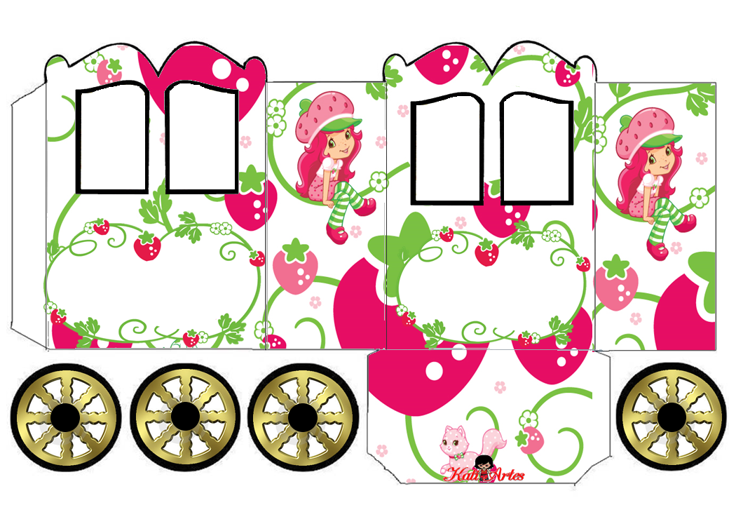 1040x720 Strawberry Shortcake Princess Carriage Shaped Free Printable