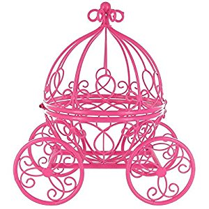 300x300 Hot Pink Princess Carriage Metal Table Top Decor Home