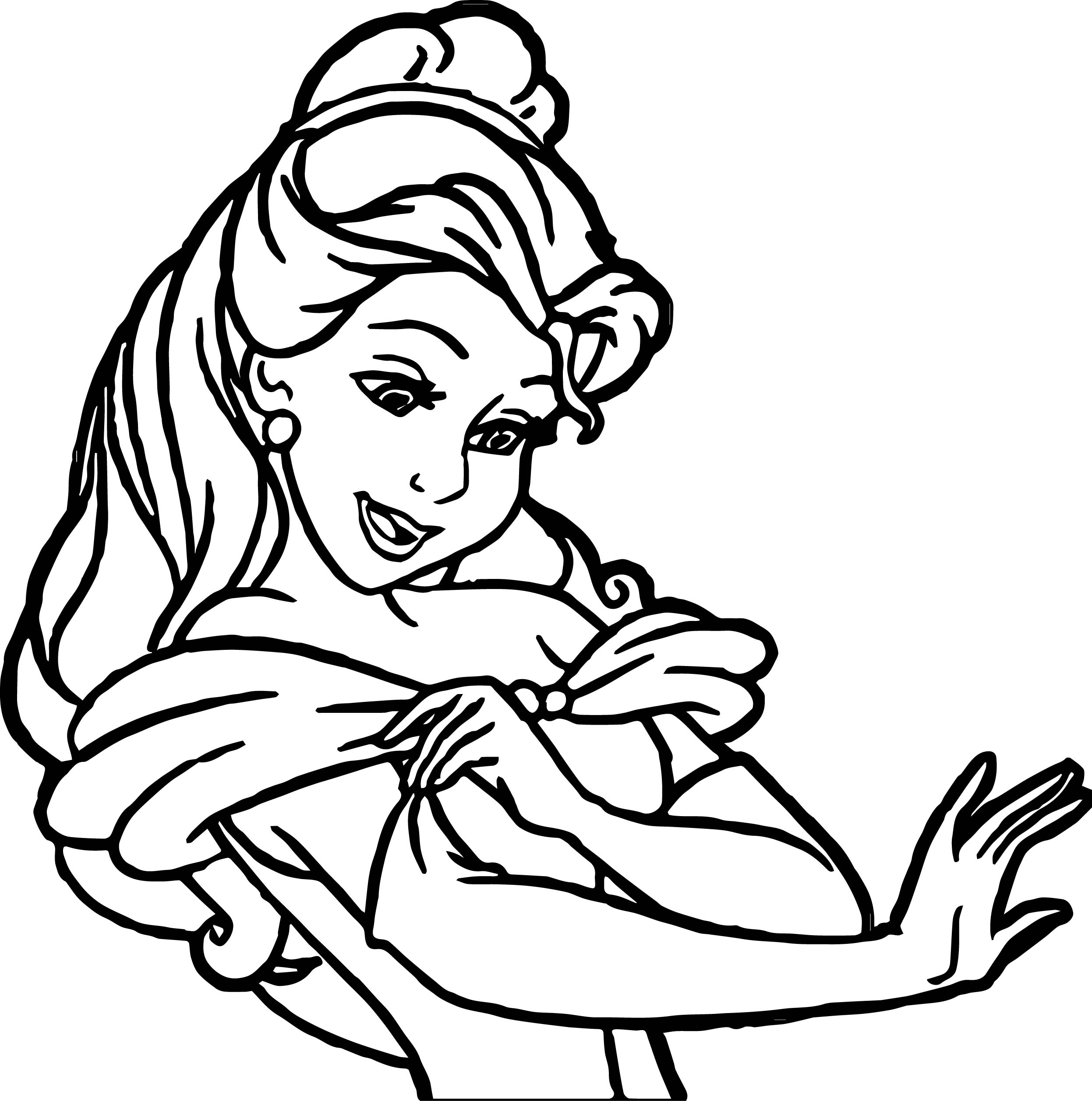 2493x2516 Belle Disney Princess Coloring Pages Wecoloringpage