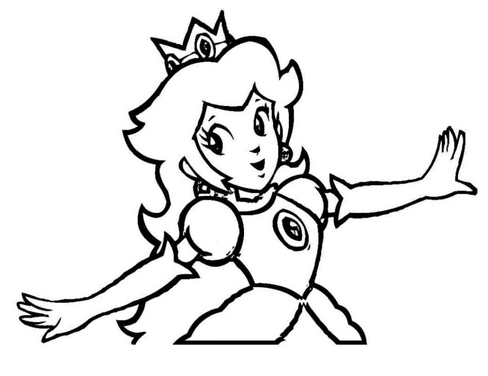 970x749 Coloring Coloring Free Princess Peach Pages Excelent Disney