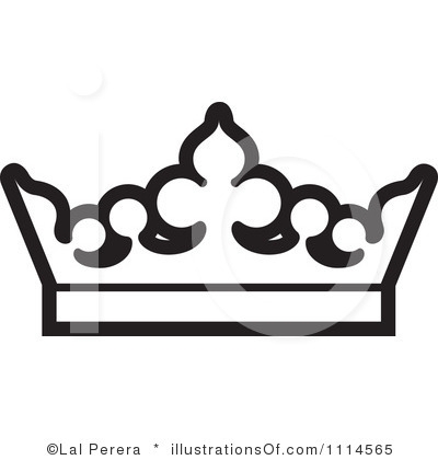 400x420 Free Crown Clipart Black White