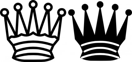 424x200 Crown Clipart Black And White