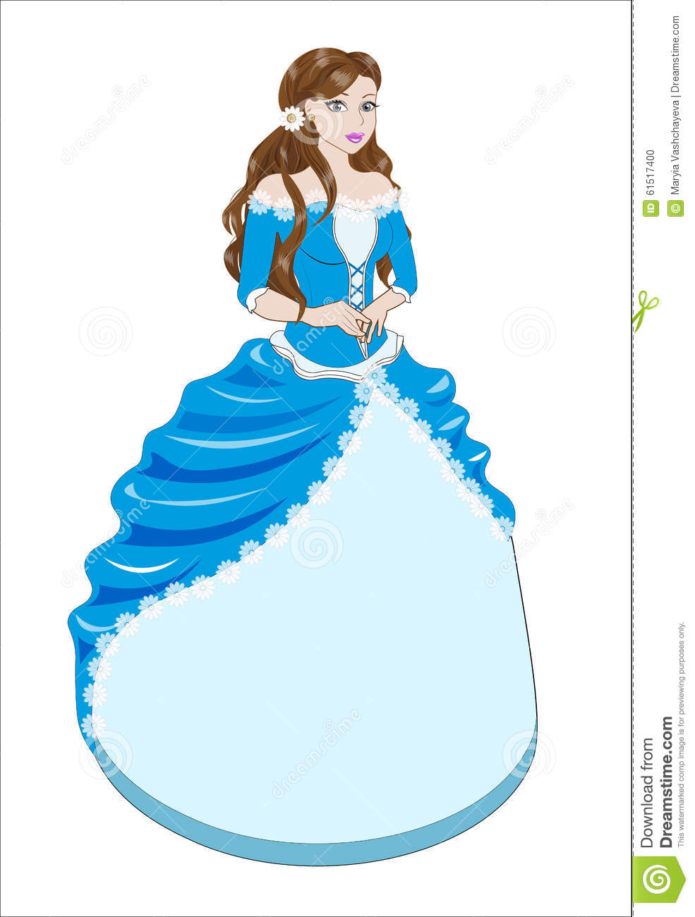 985x1300 Blue Dress Clipart Princess Dress
