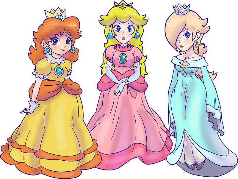 800x604 Princess Peach, Rosalina And Princess Daisy Stickers By