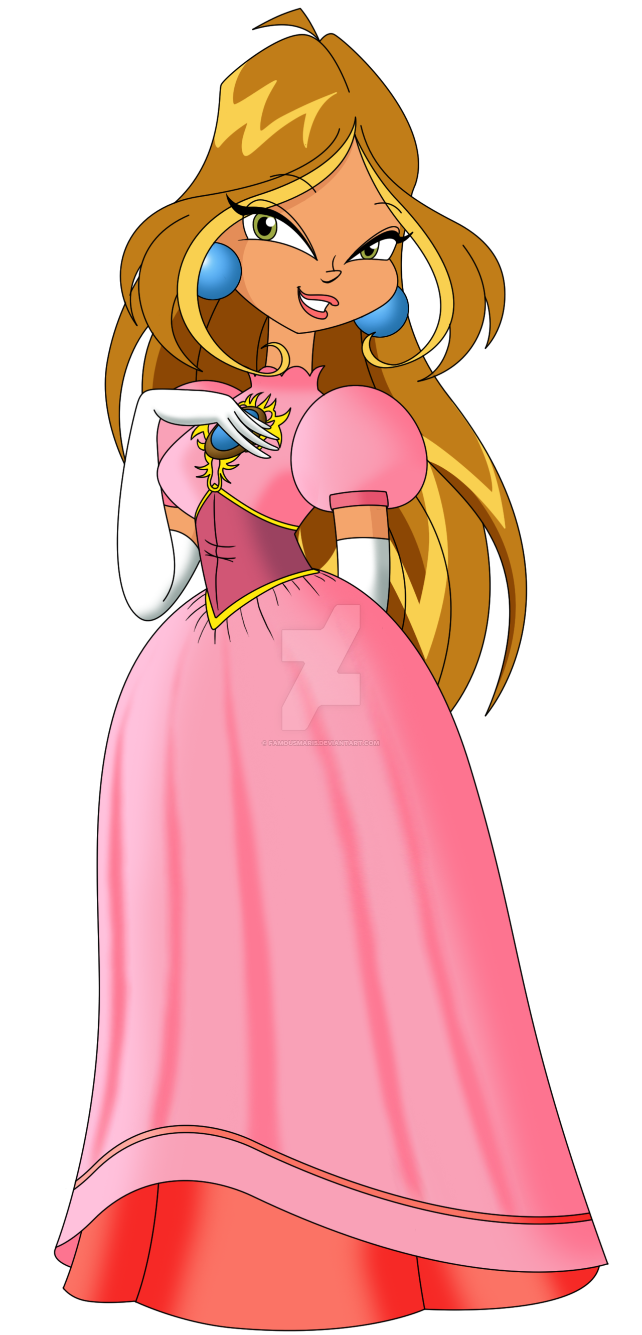 1280x2660 Flora As Princess Peach By Famousmari5