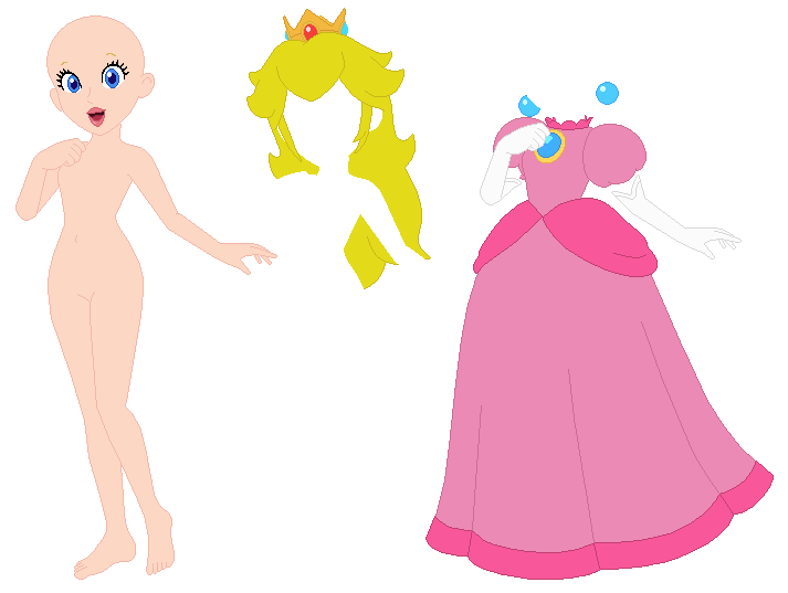 713x537 Princess Peach Base By Selenaede