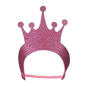 300x300 10 Pink Foamies Princess Tiara Glitter Crowns Birthday