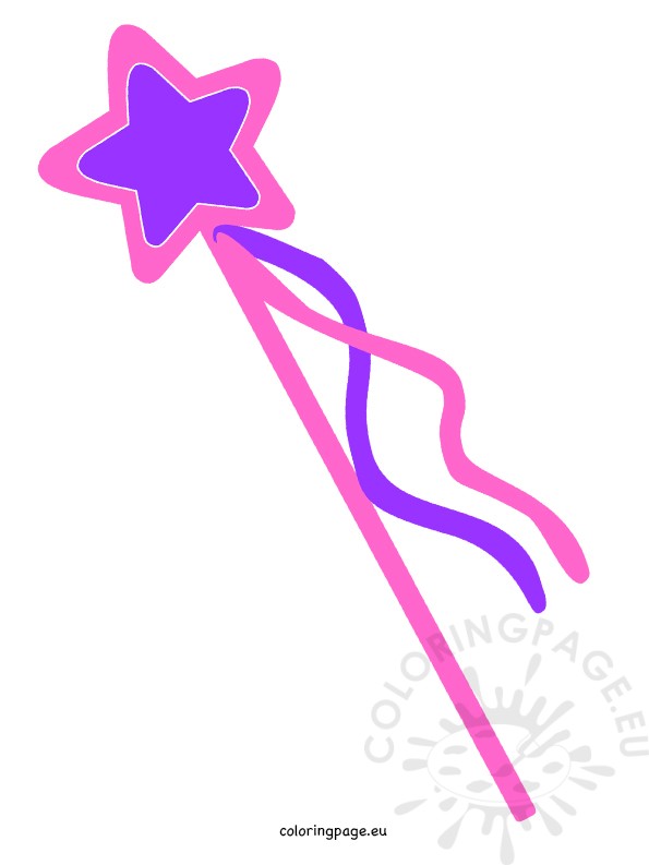 595x793 Magic Star Fairy Wand Clipart Coloring Page