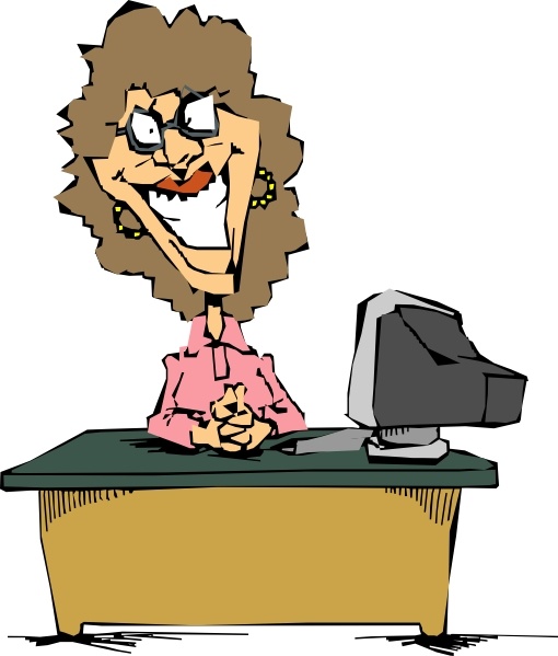 510x599 Woman Using A Computer Clip Art Free Vector In Open Office Drawing