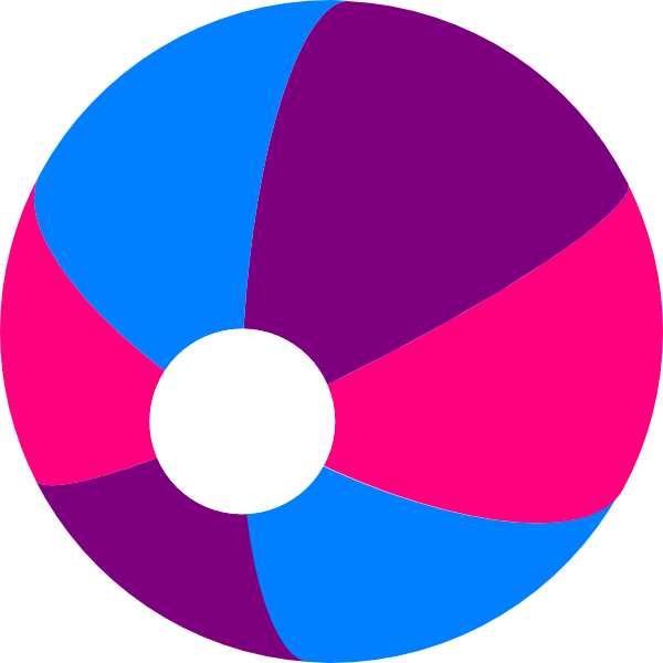 600x600 Beach Ball Printable Clipart