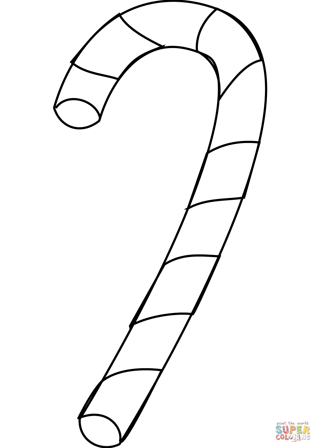 1060x1500 Simple Candy Cane Coloring Page Free Printable Coloring Pages