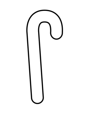 285x369 Candy Cane Template