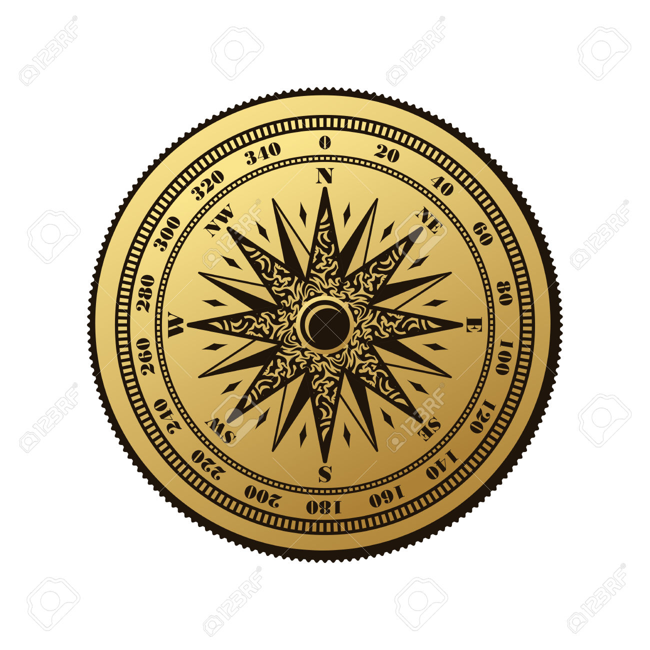 1300x1300 Compass Clipart Marine