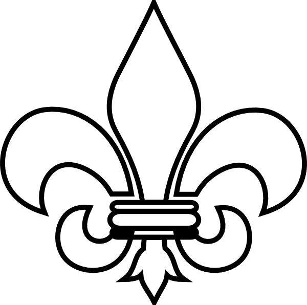 600x596 Fleur De Lis Template