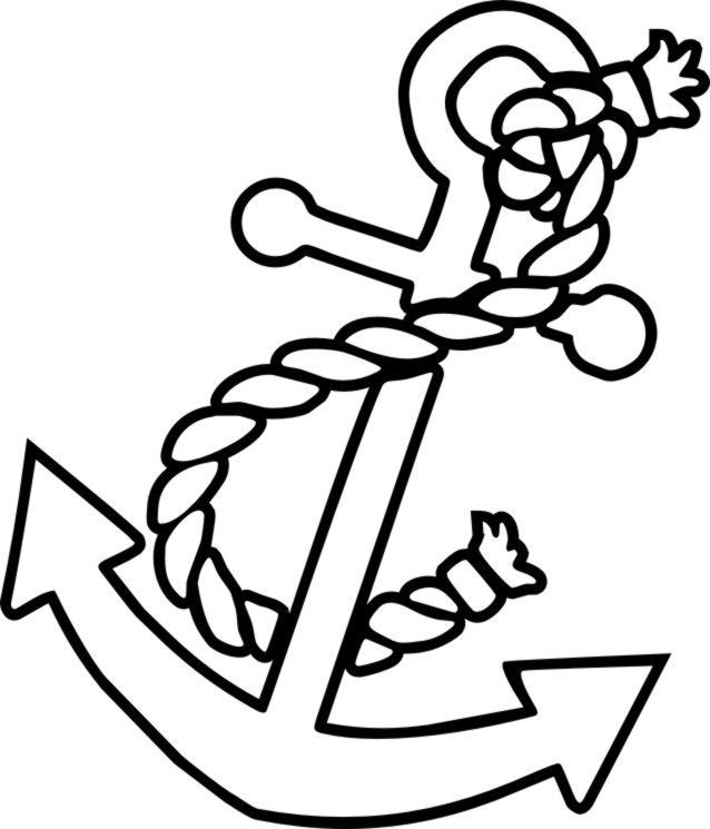 638x745 Free Color Pagesanchors Anchor Coloring Picture Kids