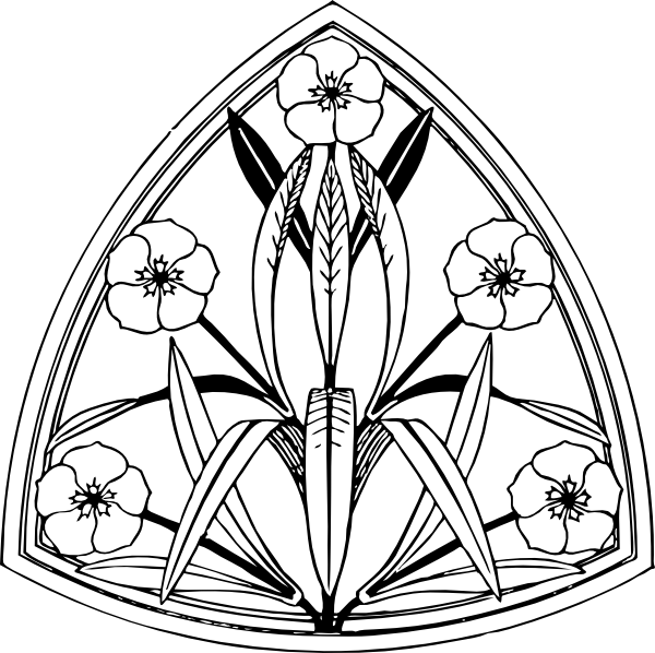 600x598 Oleander Design Clip Art