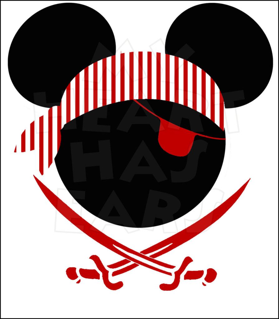 895x1024 Mickey Mouse Pirate Head Instant Download Digital Clip Art My