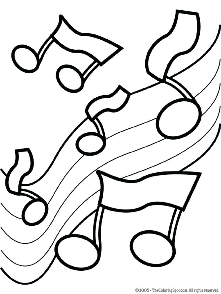 768x1024 New Music Coloring Pages Best Ideas For Children Printable Note