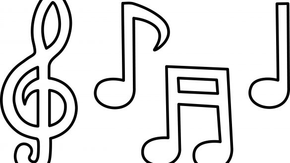 585x329 Coloring Pages Of Music Notes Coloring Page We Are All Magical