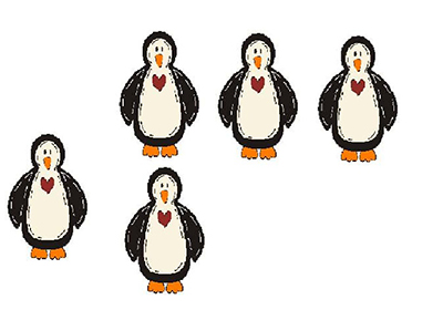 400x280 5 Little Penguins Flannel Board Pattern Nuttin' But Preschool