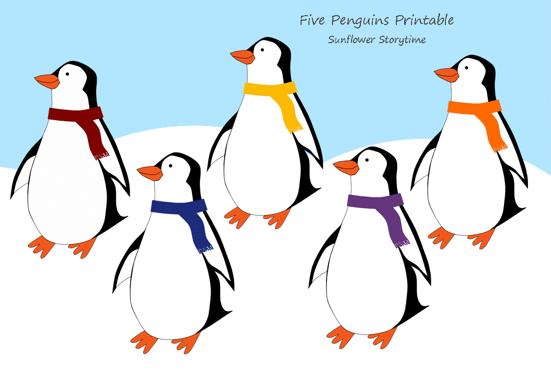 1122x793 Penguin Printable Sunflower Storytime