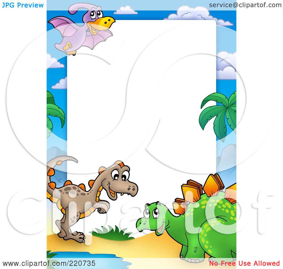 1080x1024 Dinosaur Border Clipart