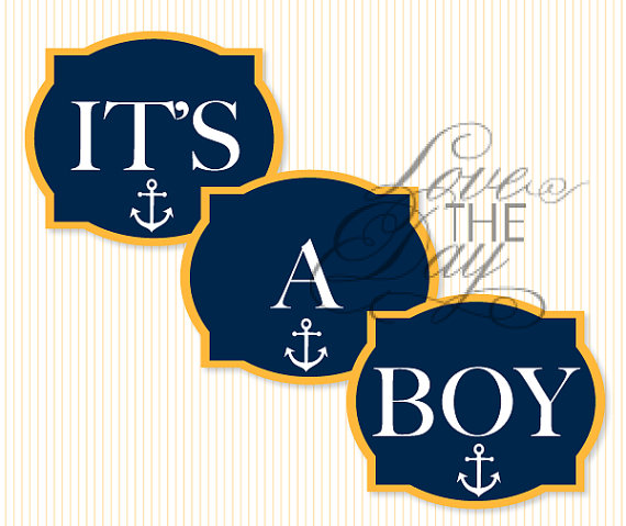 570x479 Nautical Baby Shower Printable Party Yard Signs Instant
