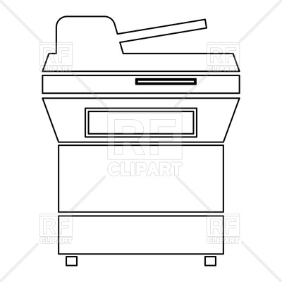 400x400 Multifunction Printer Icon Royalty Free Vector Clip Art Image
