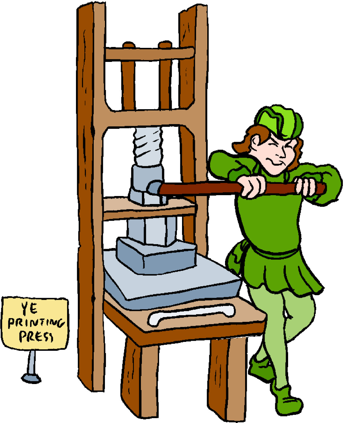 1200x1476 Traditional Printing Clipart