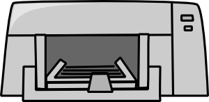 300x146 Inkjet Printer Clip Art Free Vector 4vector