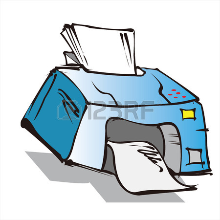 450x450 Printer In Doodle Style Royalty Free Cliparts, Vectors, And Stock