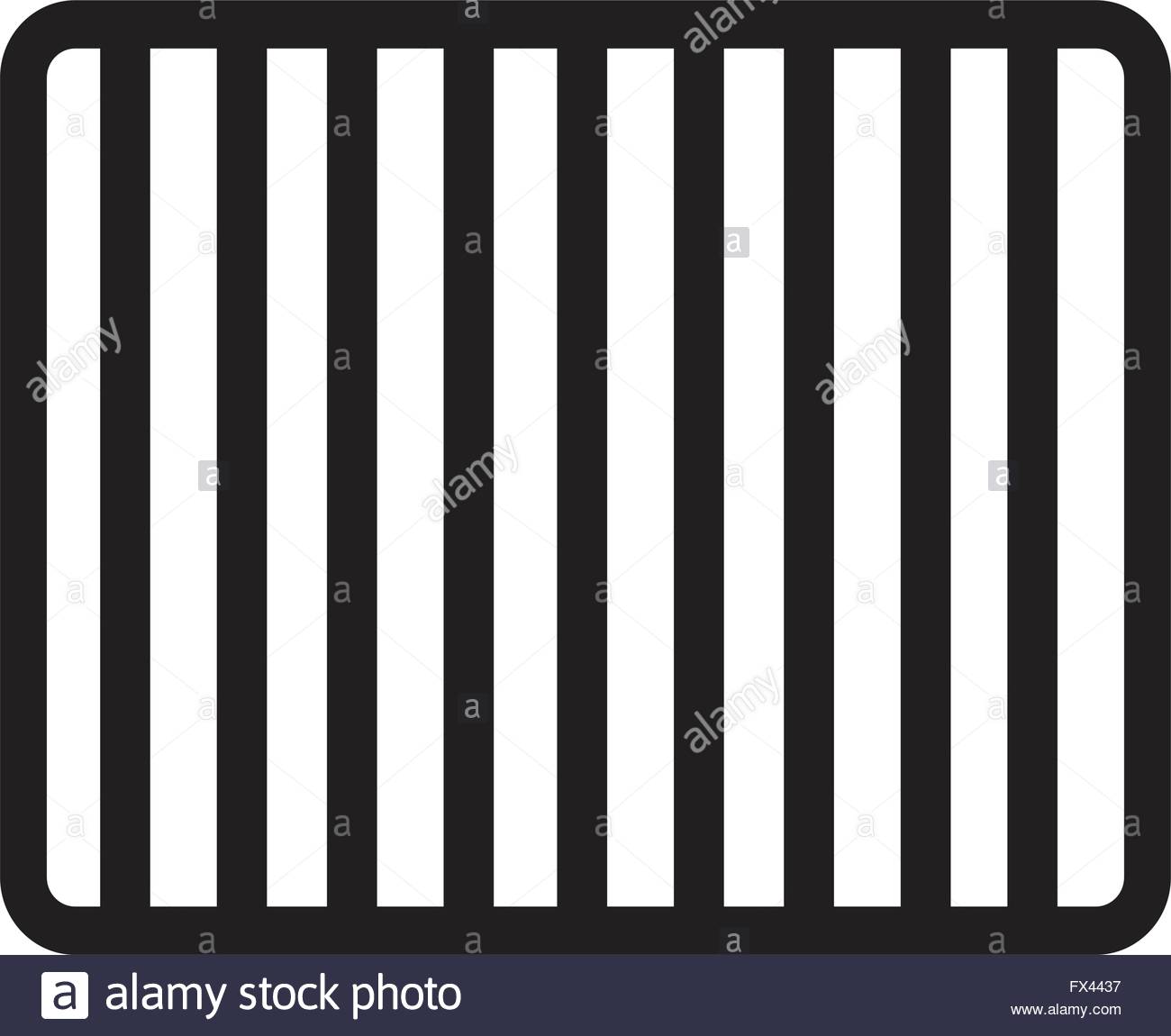 1300x1150 Prison Bars Jail Icon Illustration Art Stock Vector Art