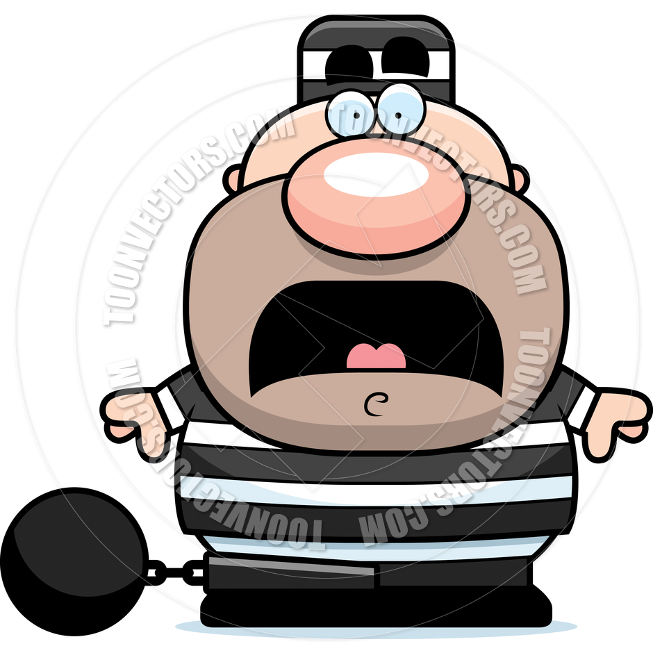 940x940 Cartoon Prisoner Man Scared By Cory Thoman Toon Vectors Eps